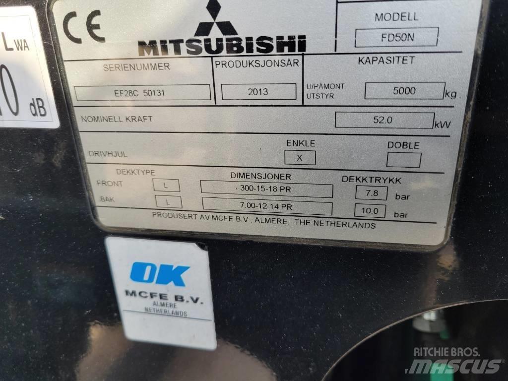 Mitsubishi FD50N Dieselmotviktstruckar