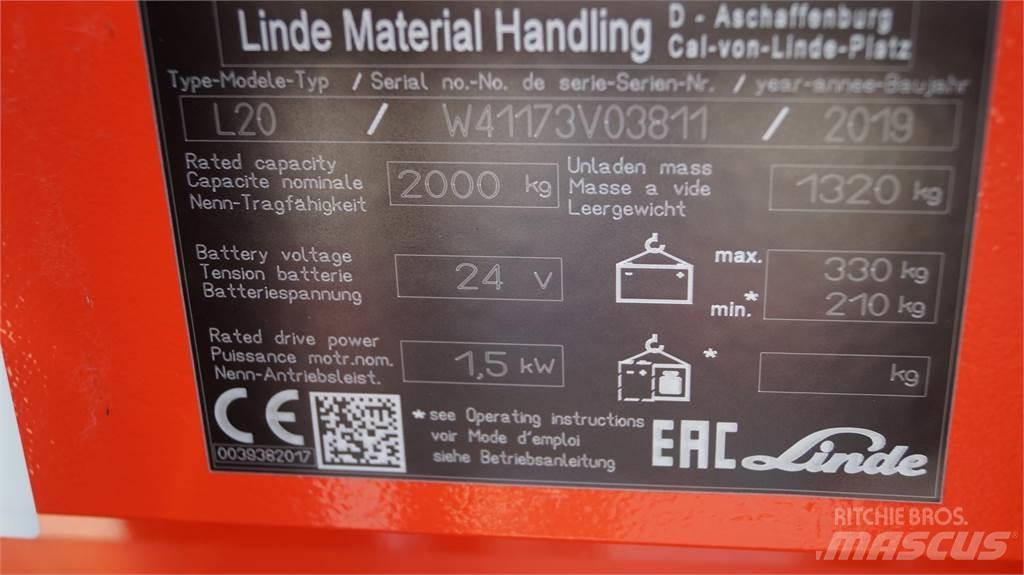 Linde L20i Staplare-led