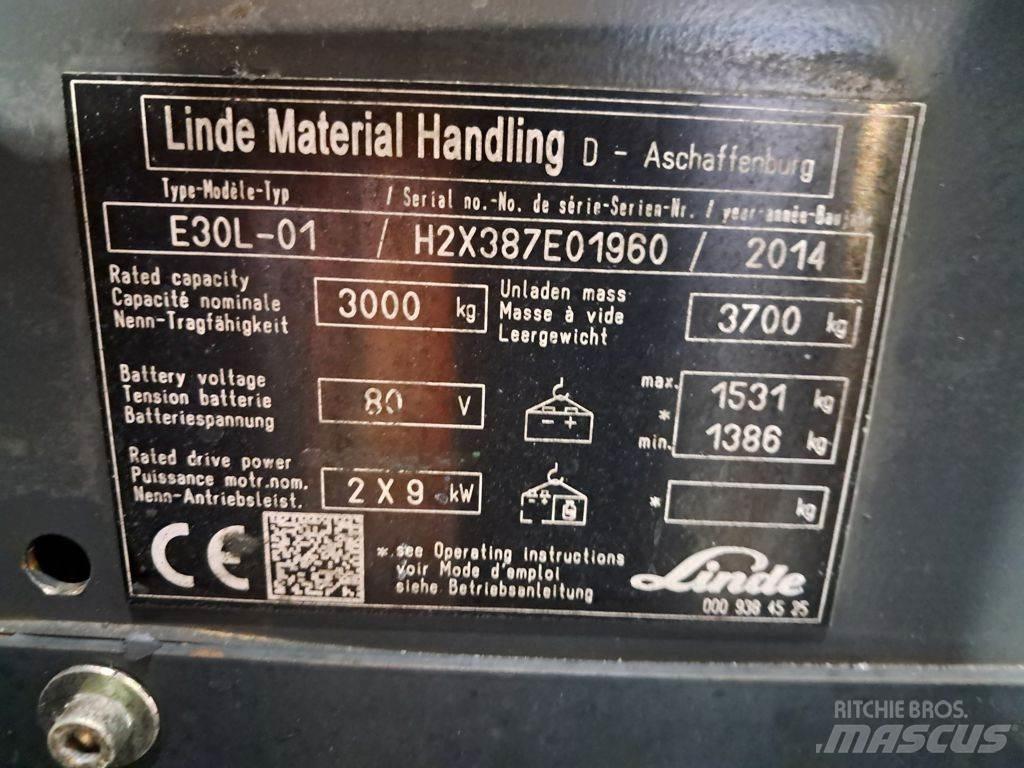 Linde E30L-01 Elmotviktstruckar