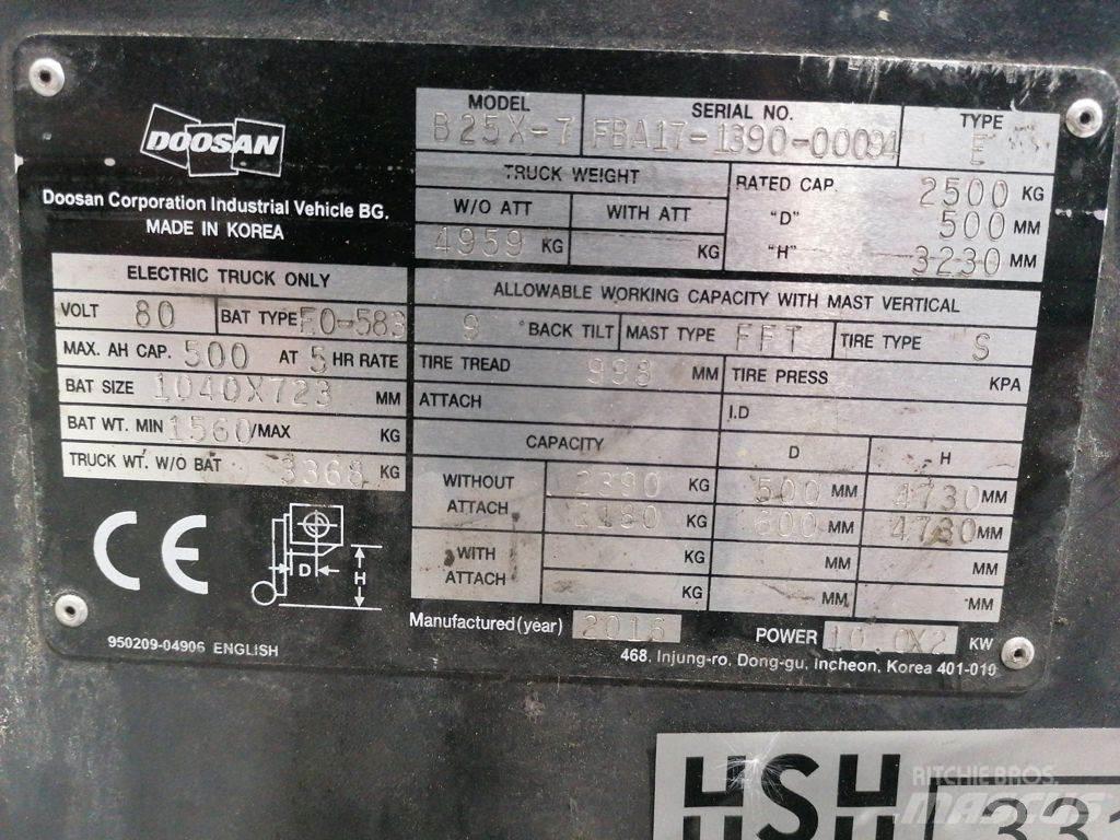 Doosan B25X-7 Elmotviktstruckar