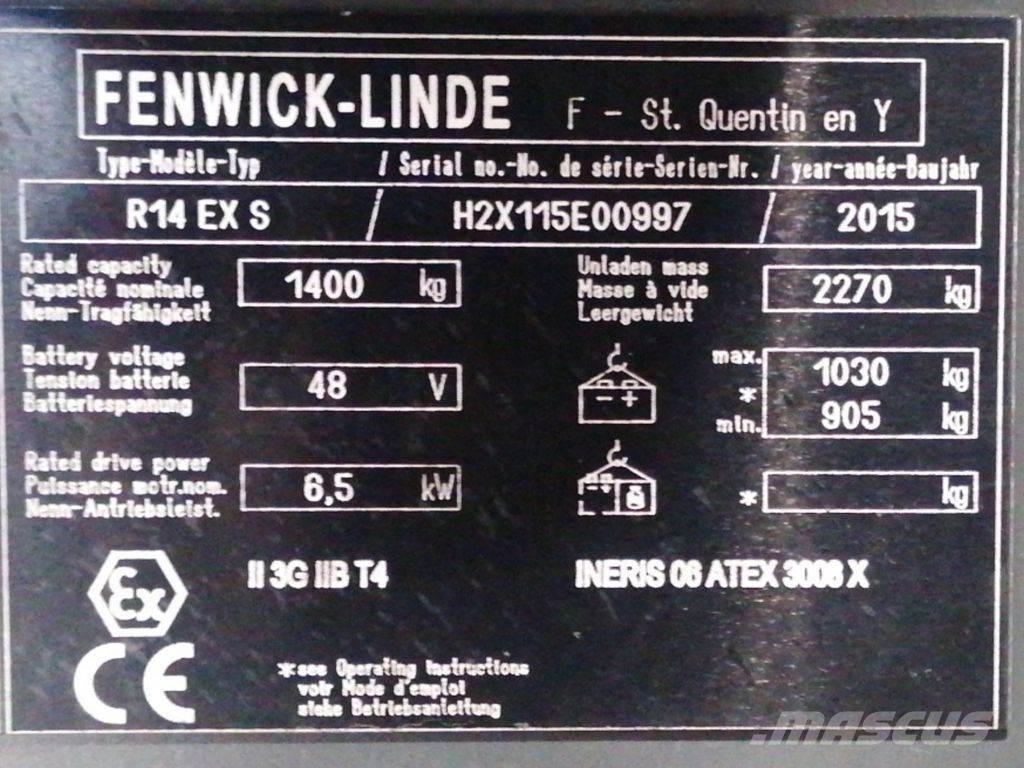 Linde R14 EX S Skjutstativtruck