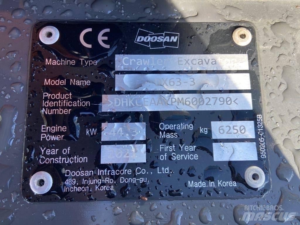 Doosan DX63-3 Bandgrävare