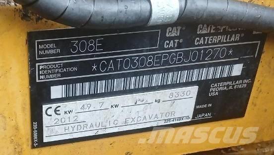 CAT 308 E CR Midigrävmaskiner 7t - 12t