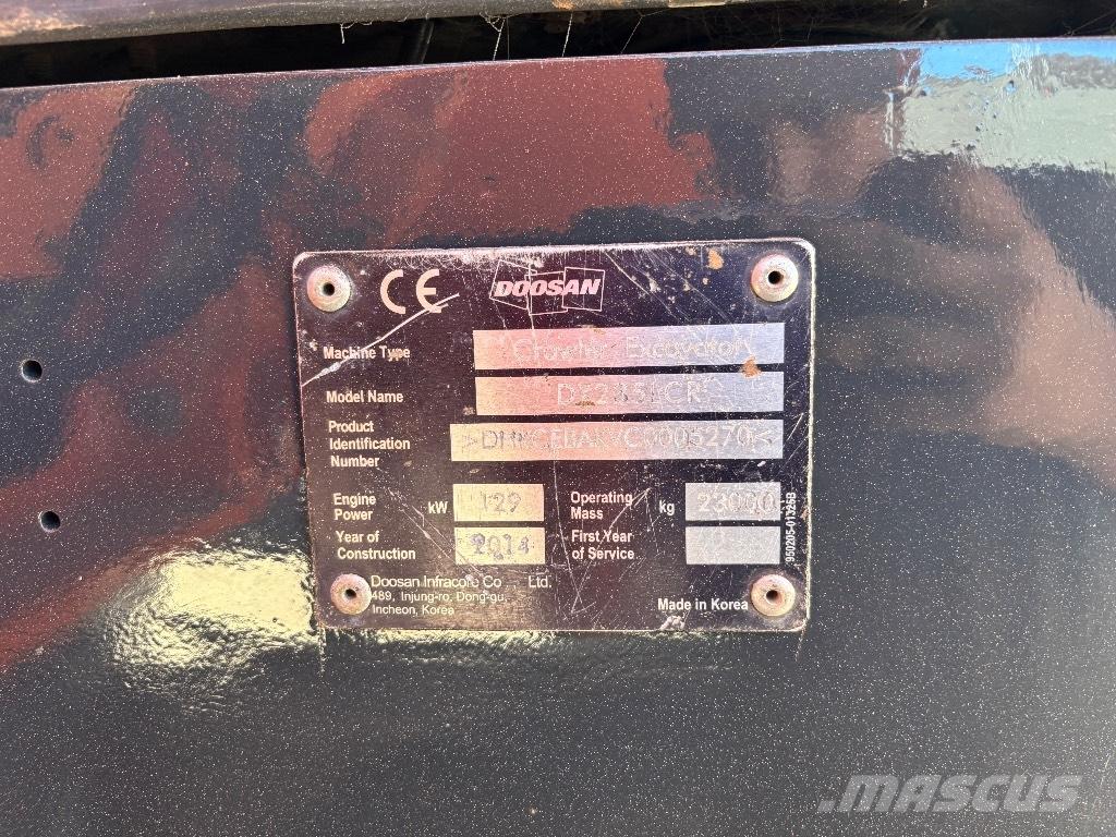 Doosan DX 235 LCR Bandgrävare