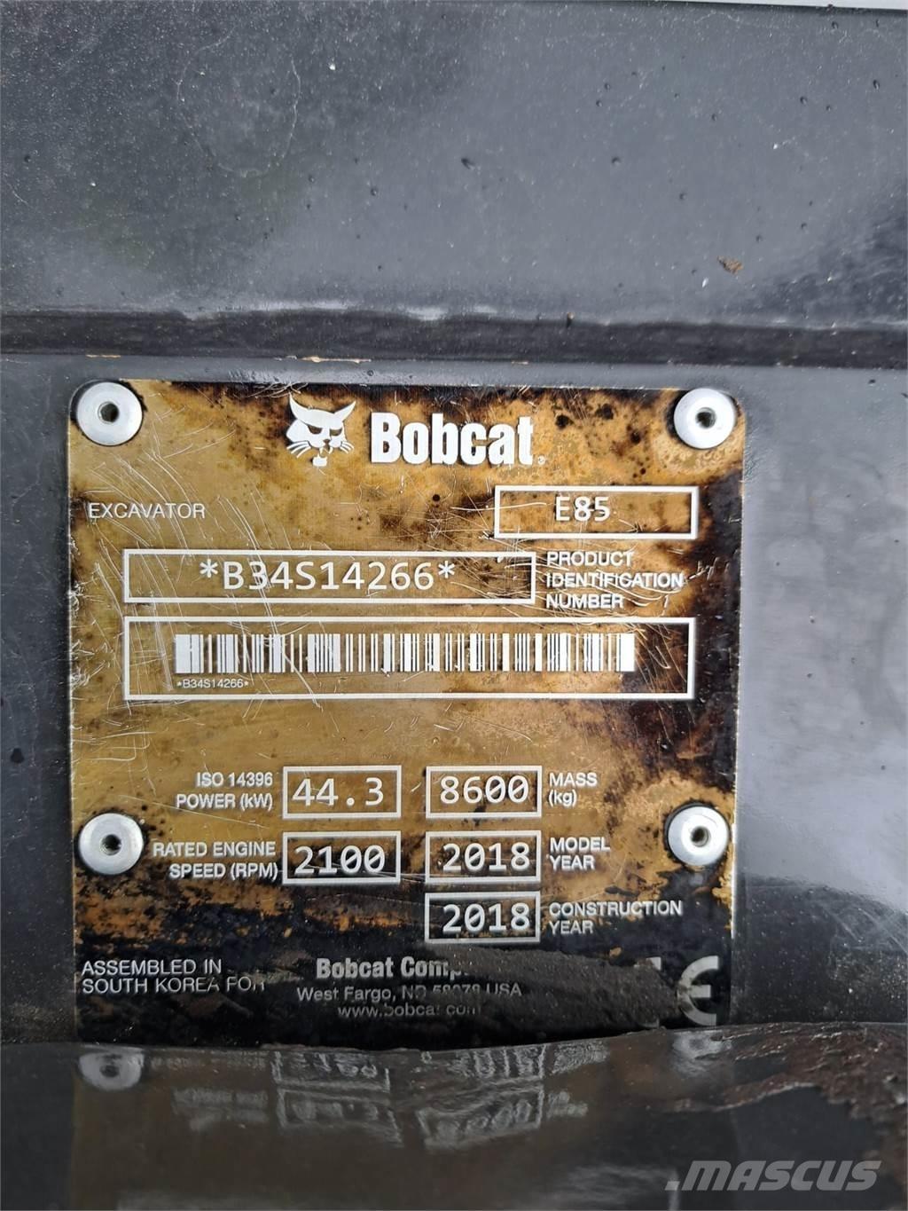 Bobcat E85 Minigrävare < 7t