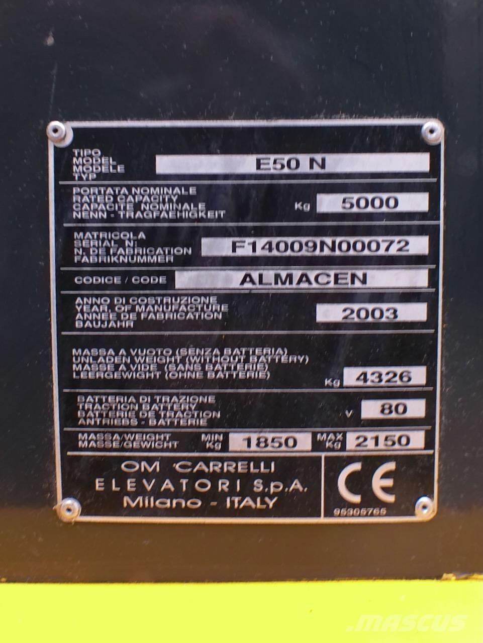 OM E50N Elmotviktstruckar