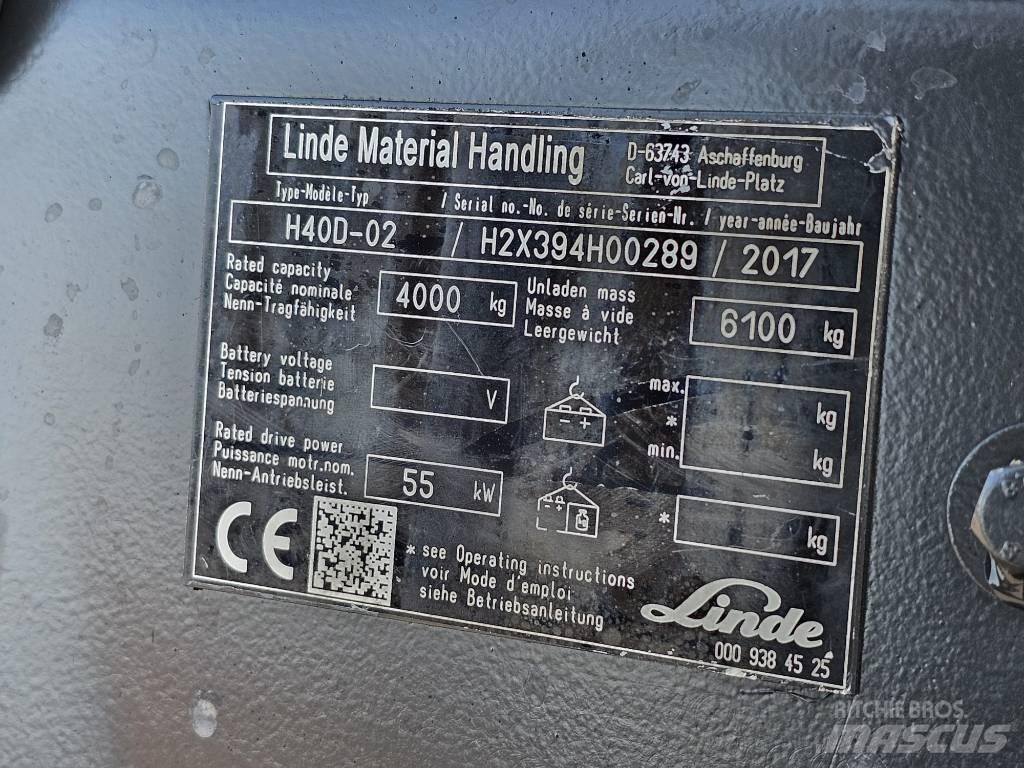 Linde H40D-02 Dieselmotviktstruckar