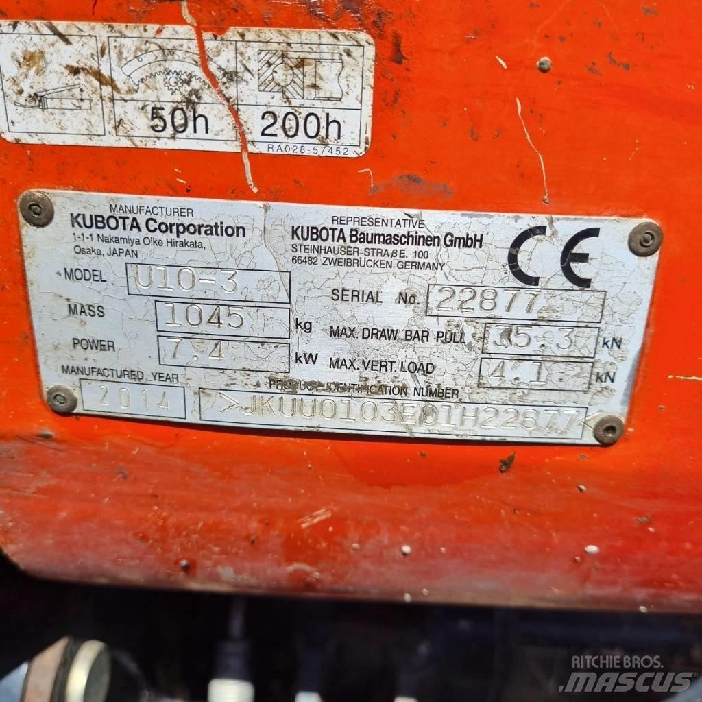 Kubota U 10-3a Minigrävare < 7t