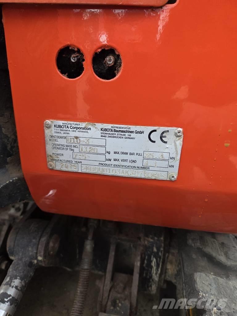 Kubota U 10-3 Minigrävare < 7t