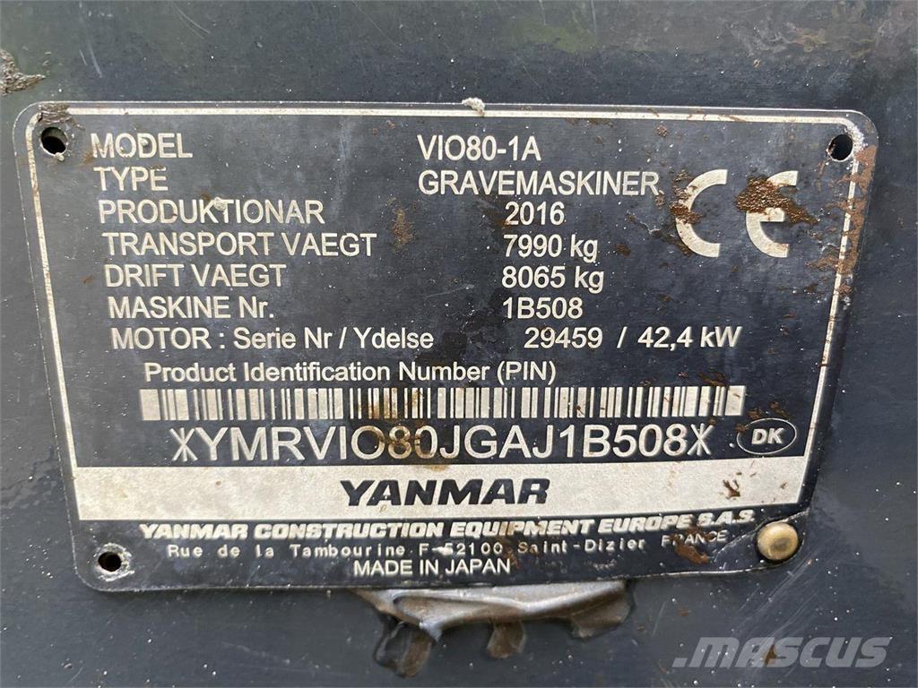 Yanmar VIO80-1A Hjulgrävare