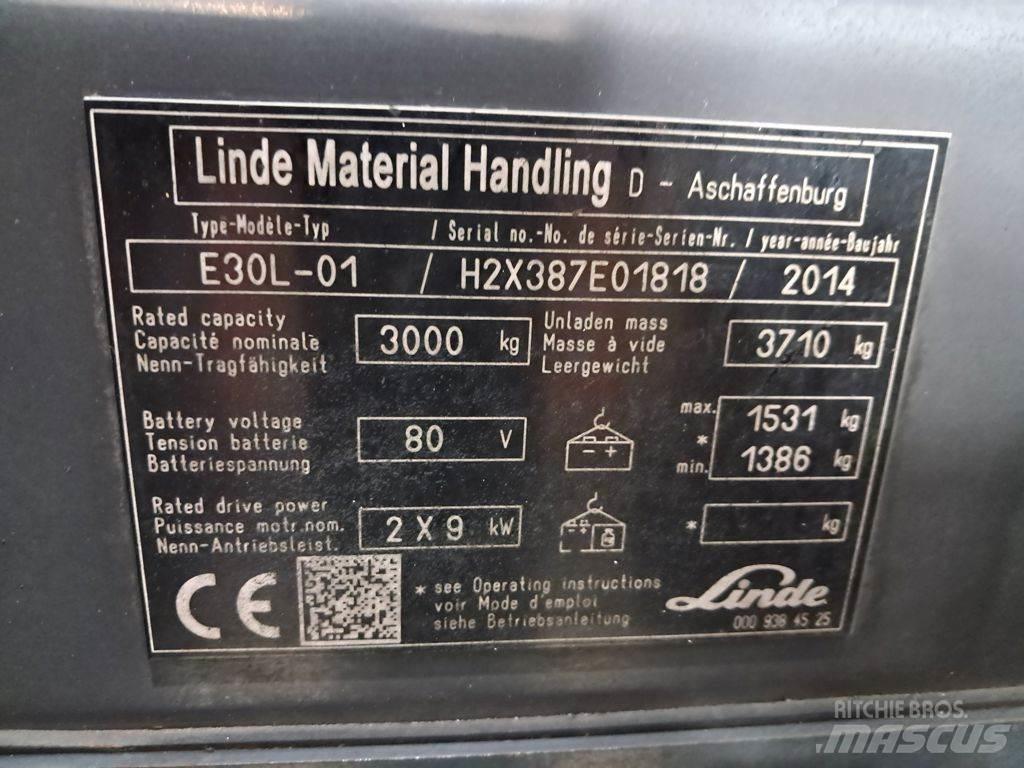 Linde E30L-01 Elmotviktstruckar
