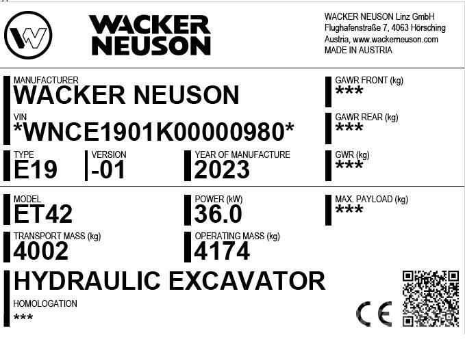 Wacker Neuson ET42 Bandgrävare