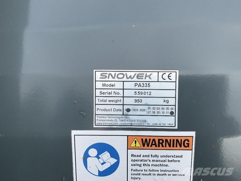 Snowek PA335 Snöblad och plogar