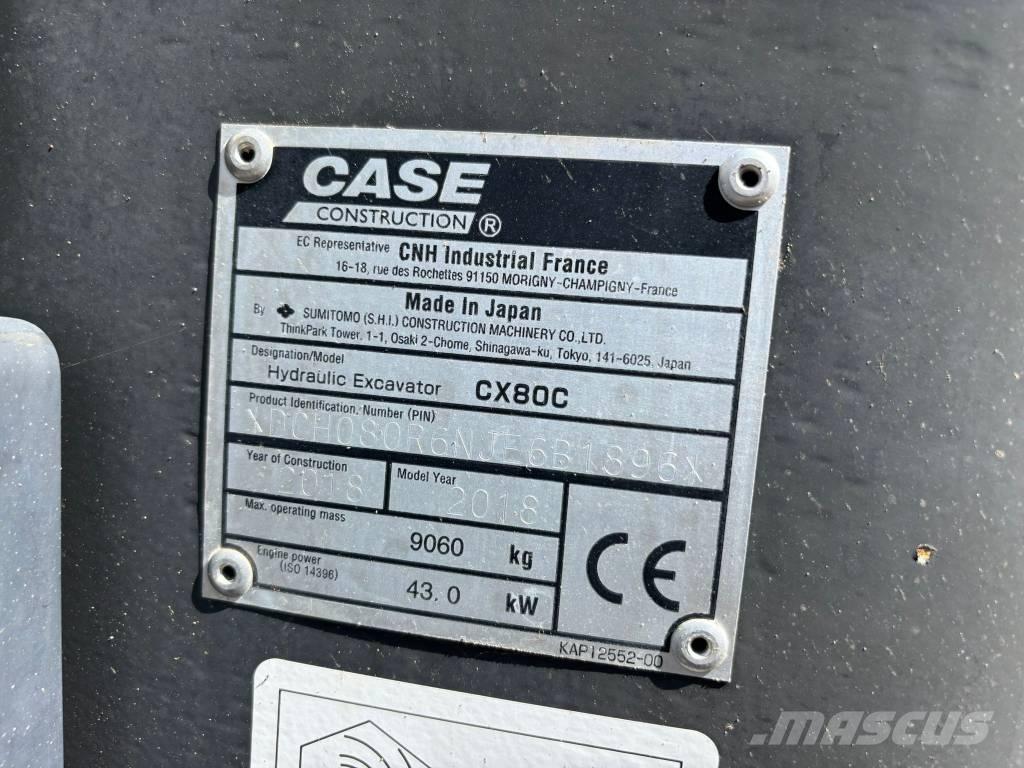 CASE CX 80 C Midigrävmaskiner 7t - 12t