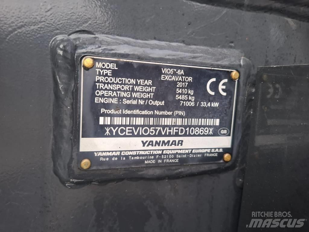 Yanmar Vio 57-6A Minigrävare < 7t