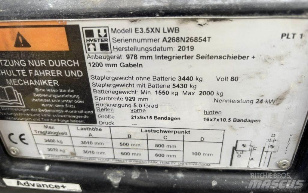 Hyster E 3.5 XN LWB Elmotviktstruckar