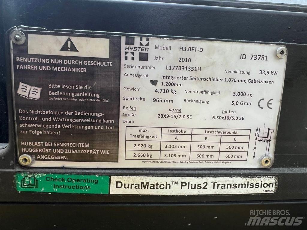 Hyster H 3.0 FT Dieselmotviktstruckar