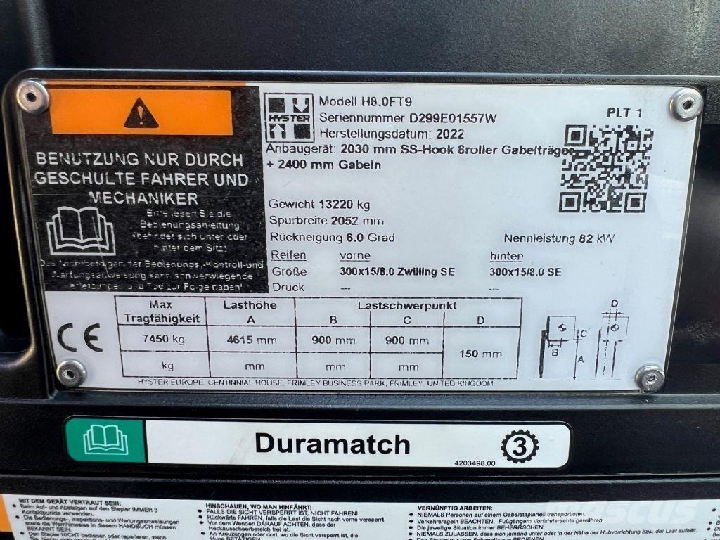 Hyster H 8.0 FT9 Dieselmotviktstruckar