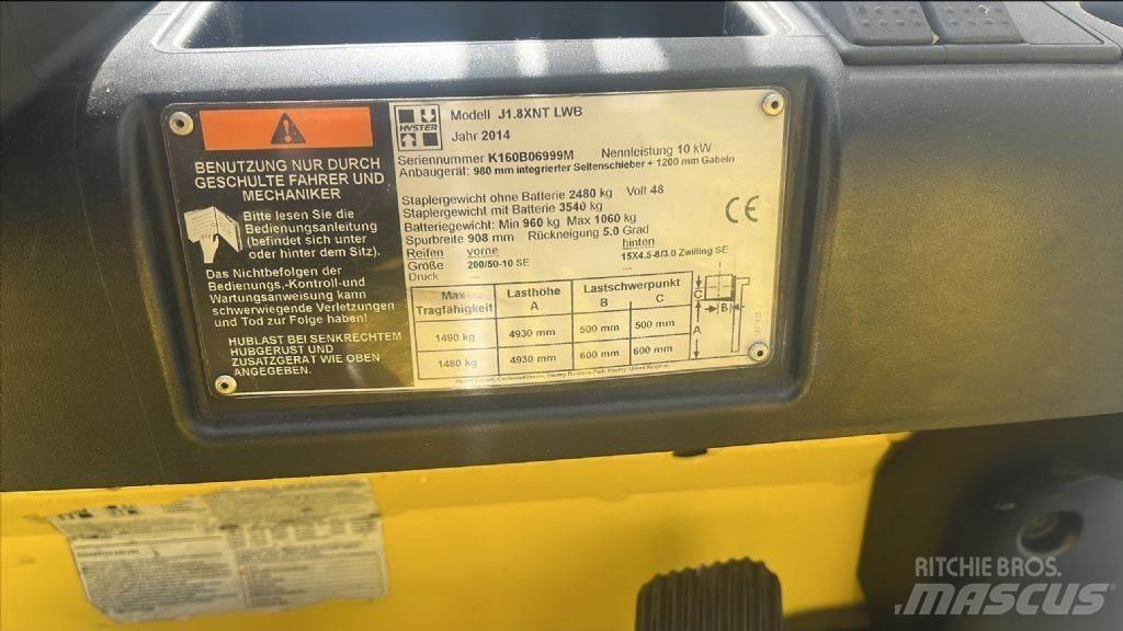 Hyster J 1.8 XNT Elmotviktstruckar
