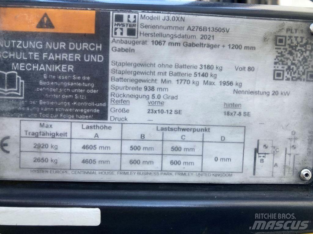 Hyster J 3.0 XN Elmotviktstruckar