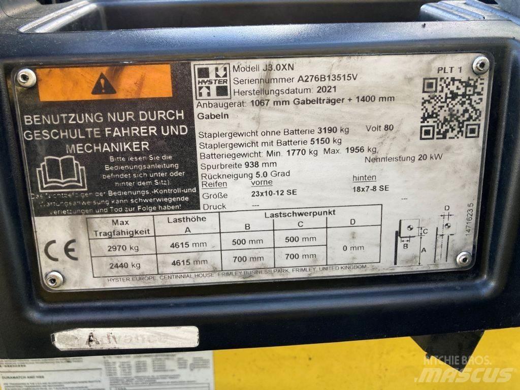 Hyster J 3.0 XN Elmotviktstruckar