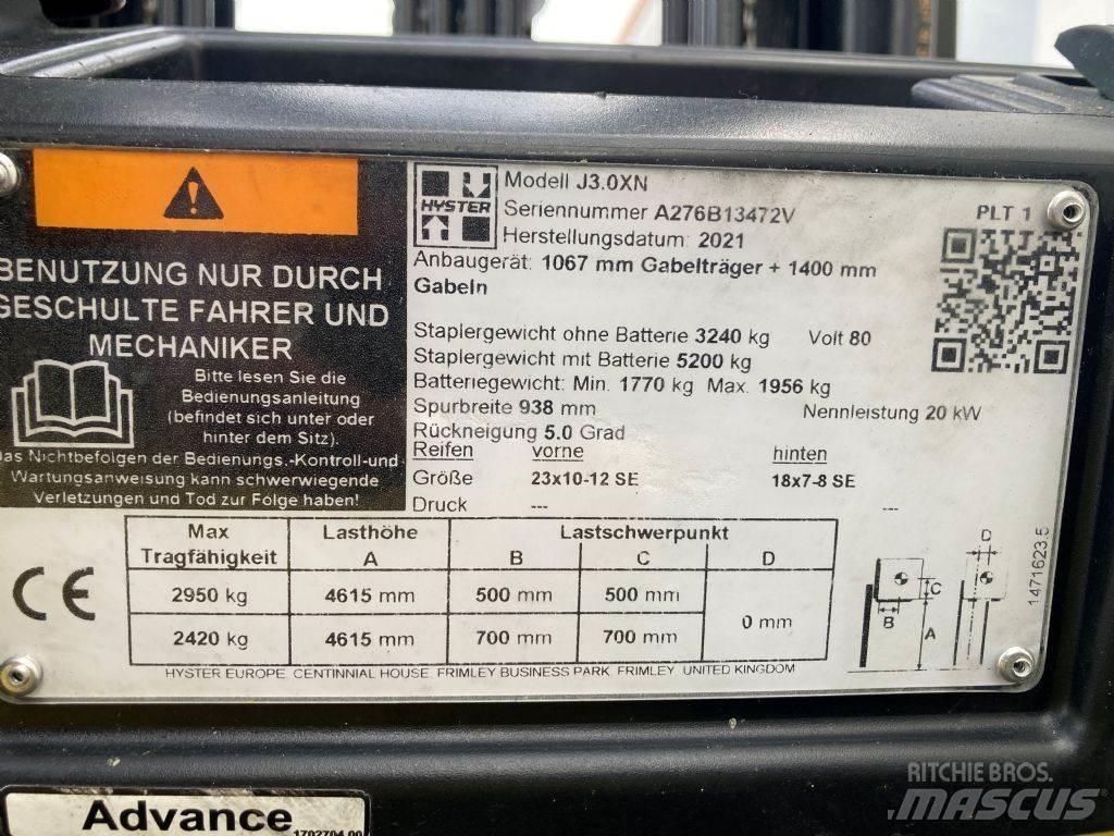 Hyster J 3.0 XN Elmotviktstruckar