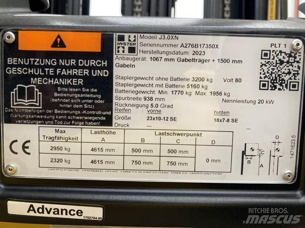 Hyster J 3.0 XN Elmotviktstruckar