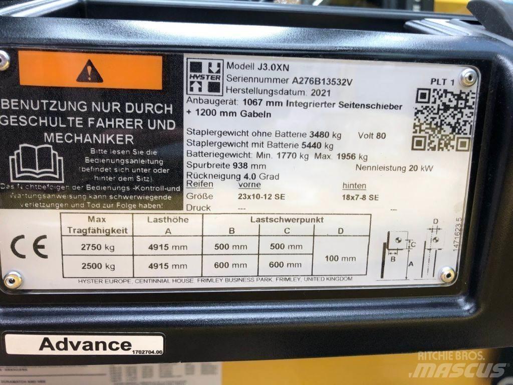 Hyster J 3.0 XN Elmotviktstruckar