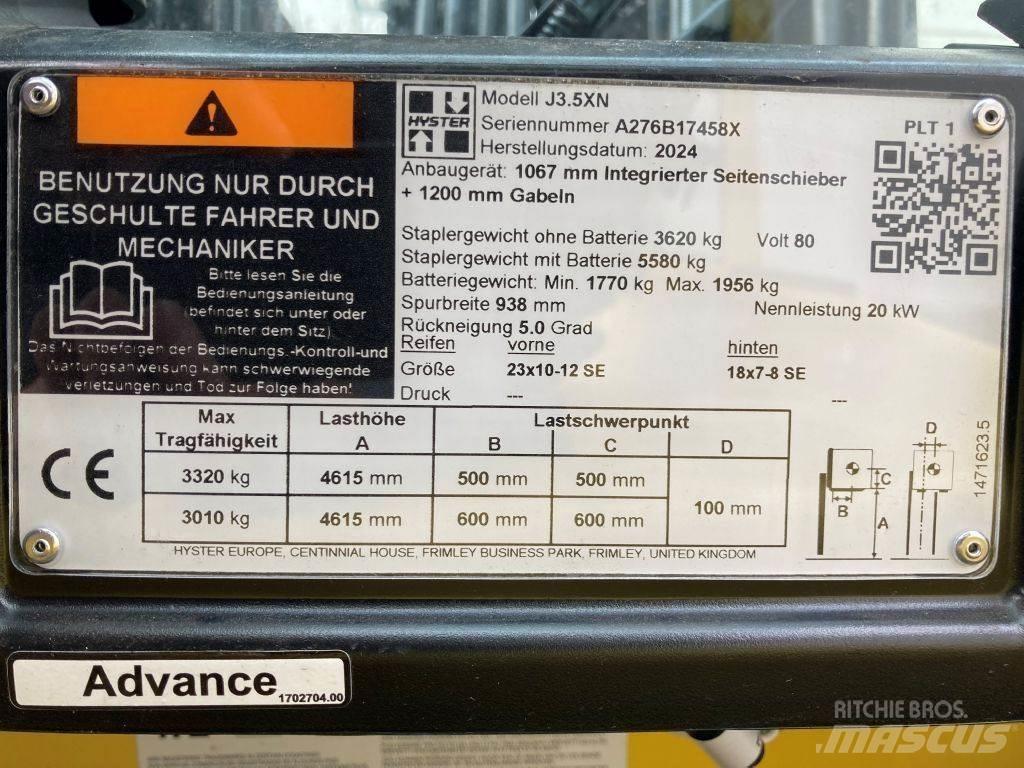 Hyster J 3.5 XN Elmotviktstruckar
