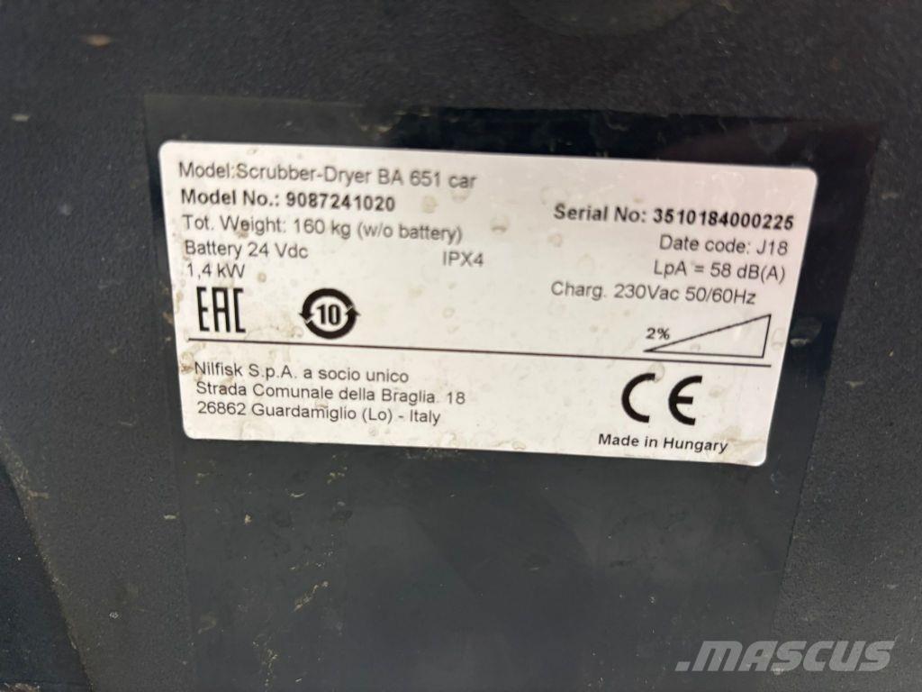 Nilfisk BA 651 Sopmaskiner