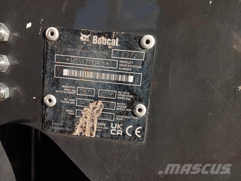 Bobcat E27Z Minigrävare < 7t