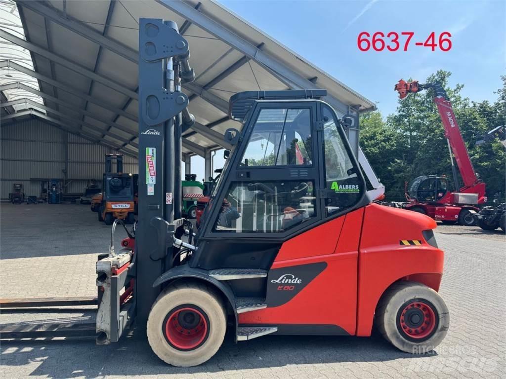 Linde E 80 - 01 / 900 Elmotviktstruckar