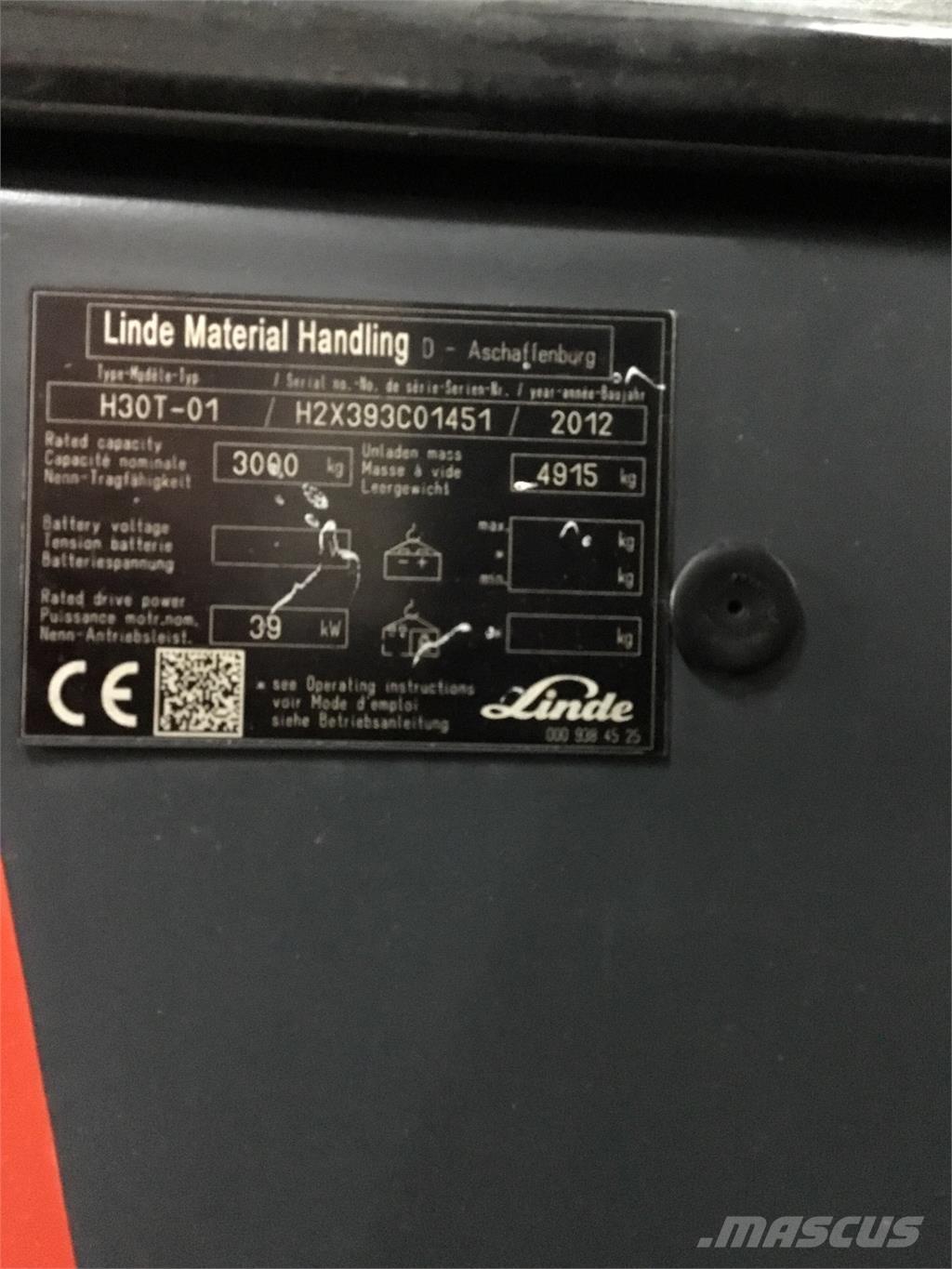 Linde H 30 T 01 Gasolmotviktstruckar