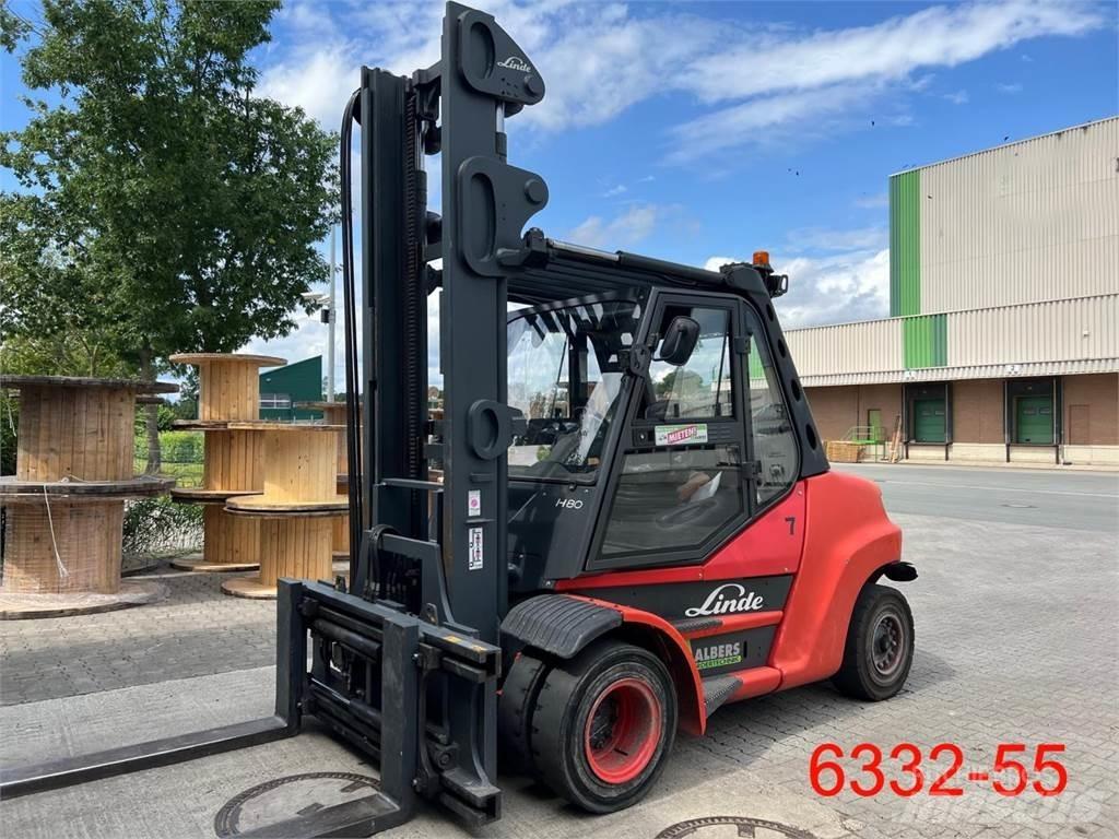 Linde H 80 D 02 900 Dieselmotviktstruckar