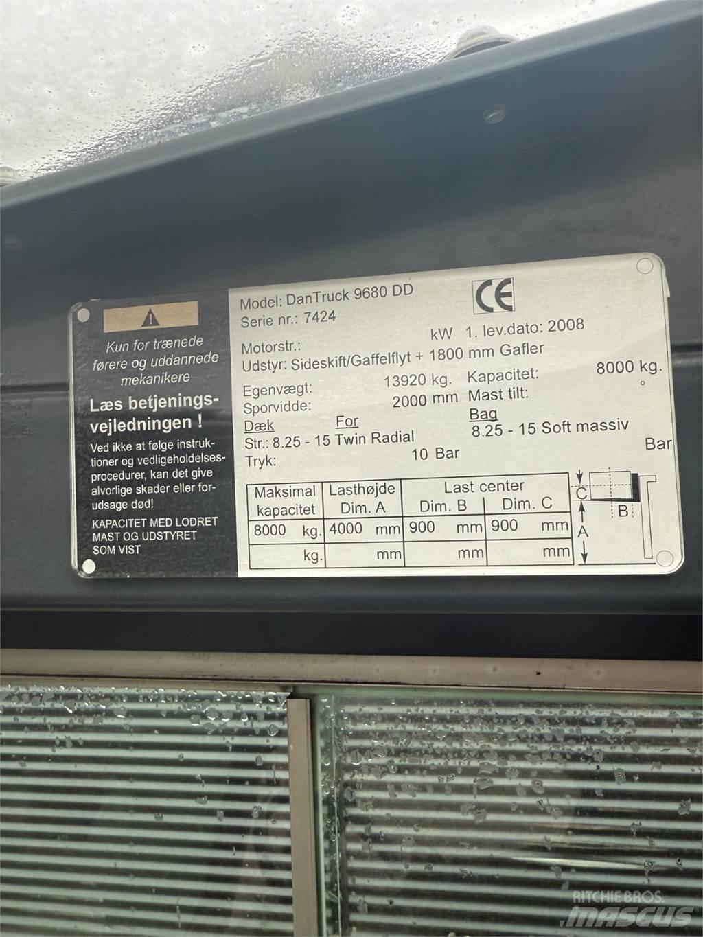 Dantruck 9680DD Dieselmotviktstruckar