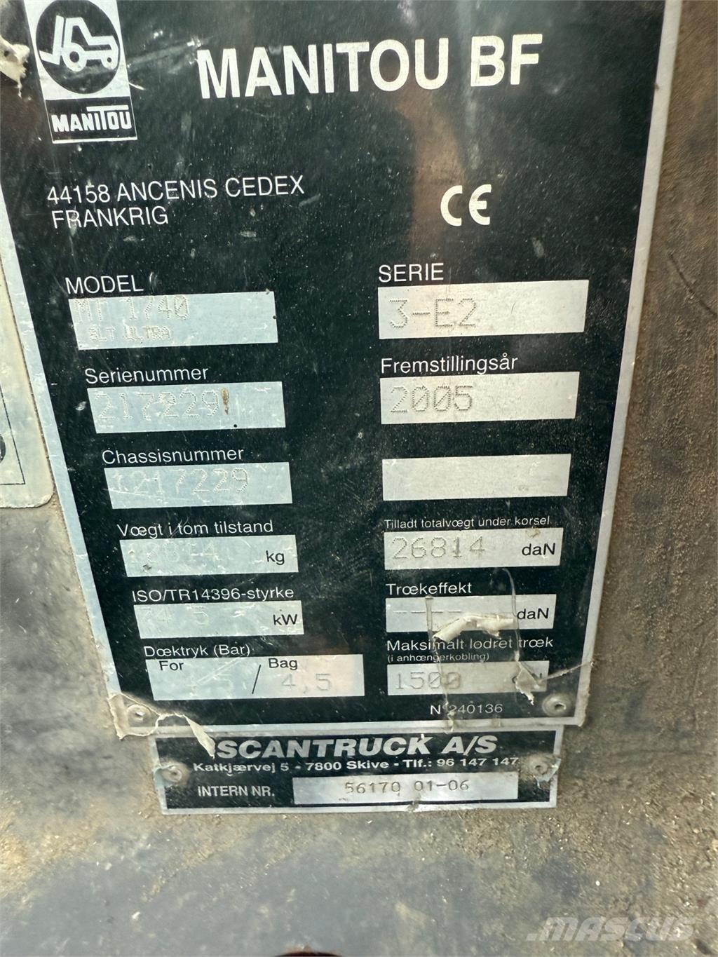 Manitou MT1740 Teleskoplastare