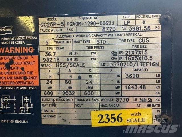 Doosan GC25P-5 Övriga motviktstruckar