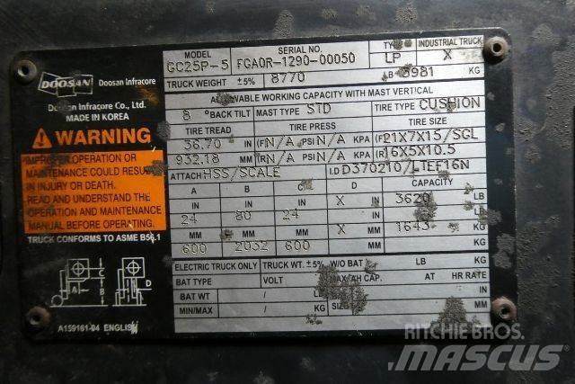 Doosan GC25P-5 Övriga motviktstruckar