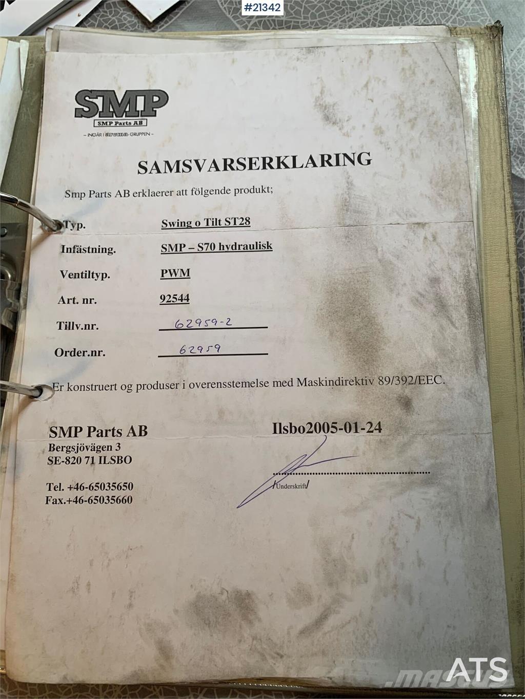 SMP S70 Rotortilt Övriga