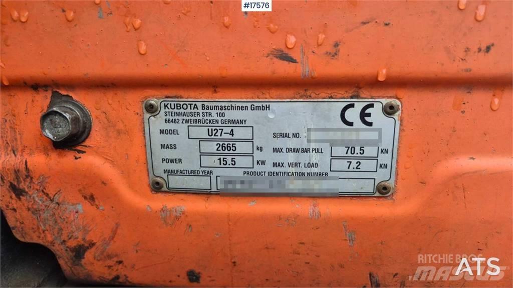 Kubota U27-4 Minigrävare < 7t
