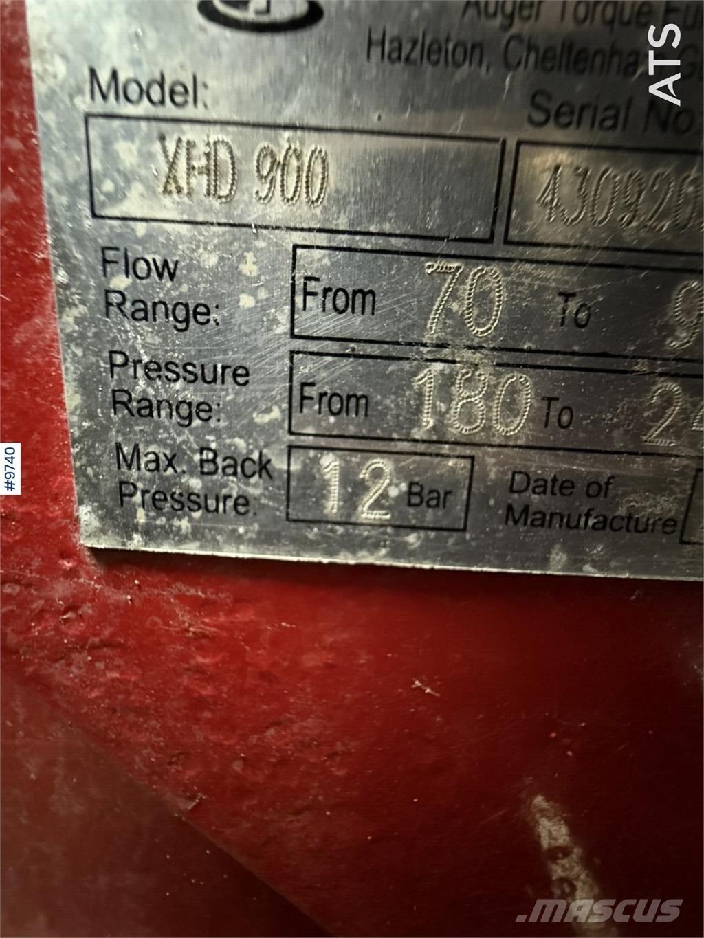 Auger Torque XHD 900 Grävutrustning