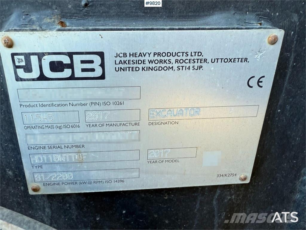 JCB Hydradig 110W Hjulgrävare