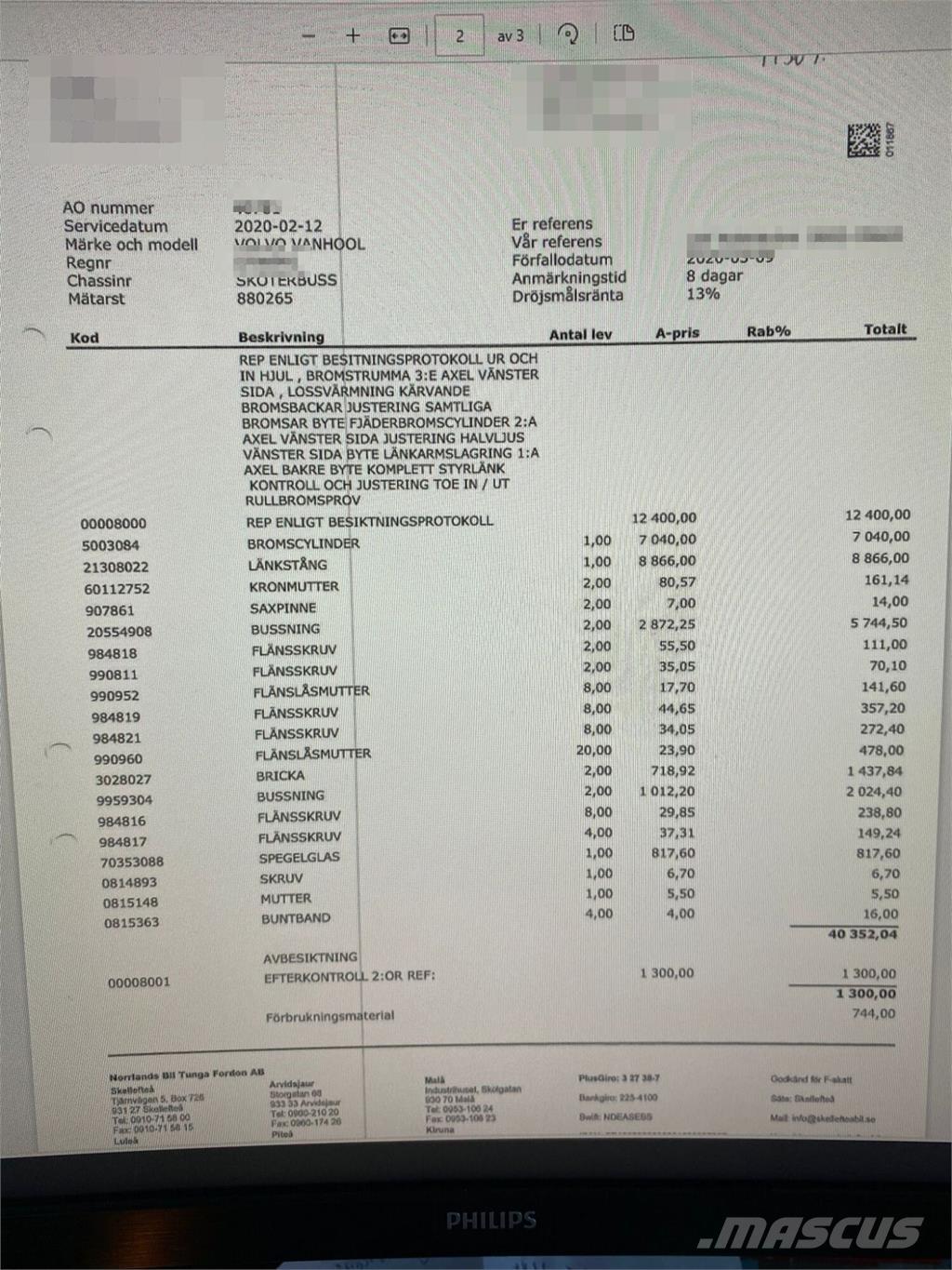 Volvo B10M-70B Övriga bussar