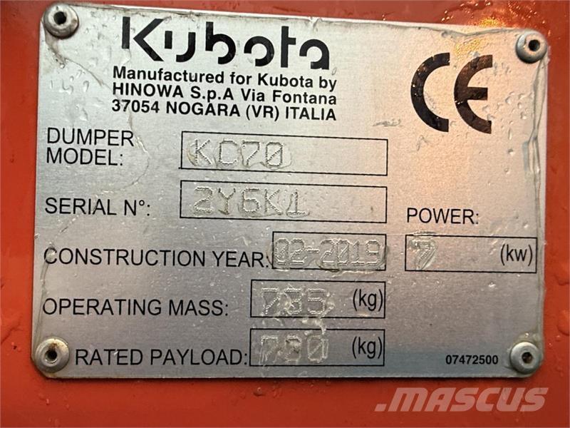 Kubota KC70 Minidumprar