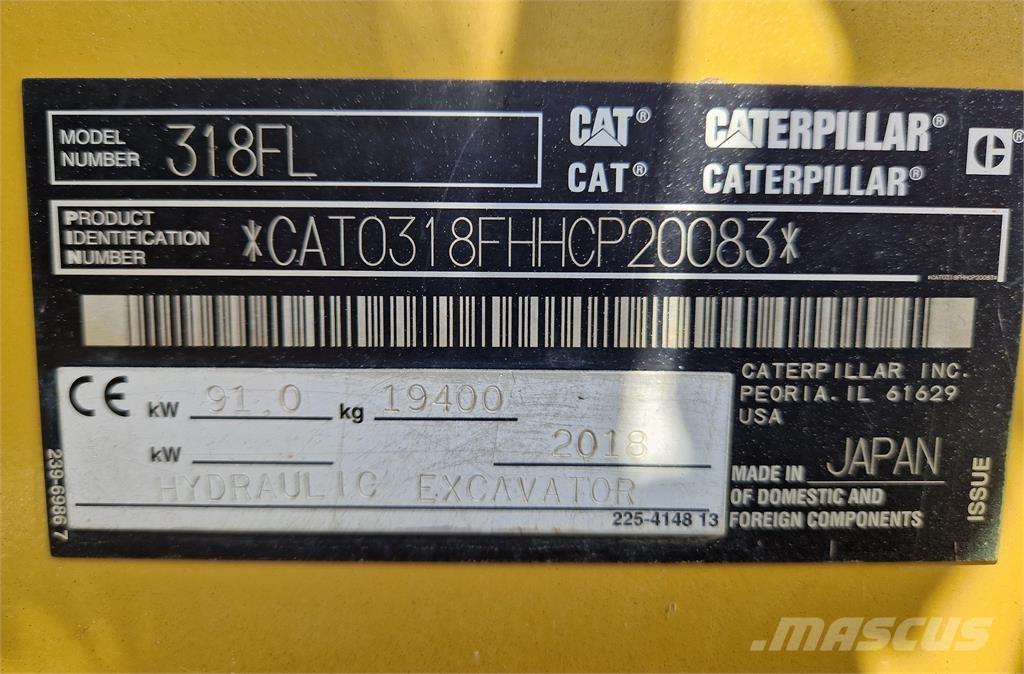 CAT 318FL Bandgrävare