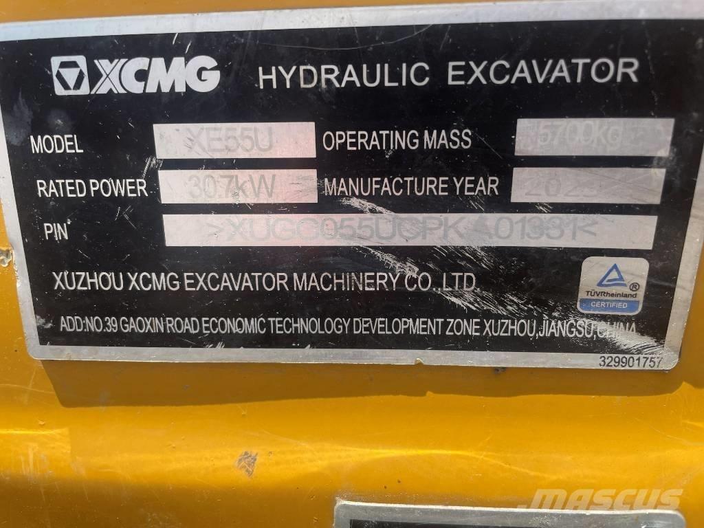 XCMG XE 55 U Minigrävare < 7t