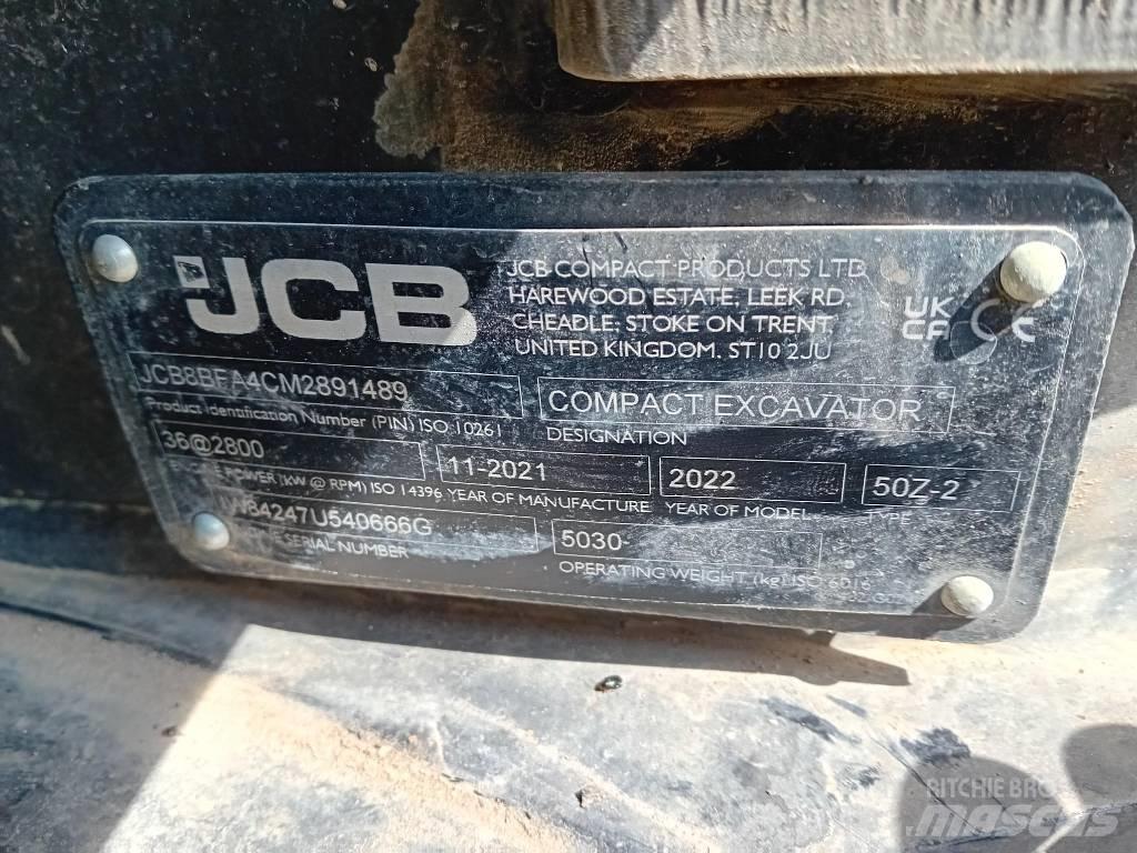 JCB 50 Z-2 Minigrävare < 7t