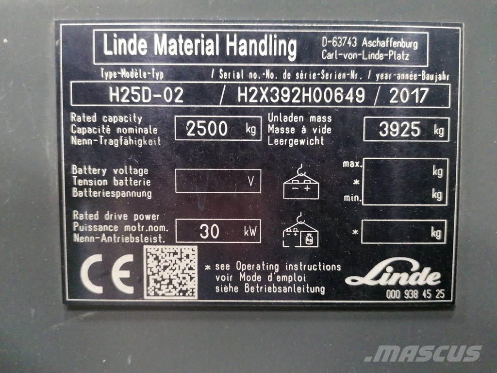 Linde H25D-02 Dieselmotviktstruckar