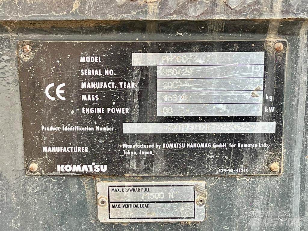 Komatsu PW 160 Hjulgrävare