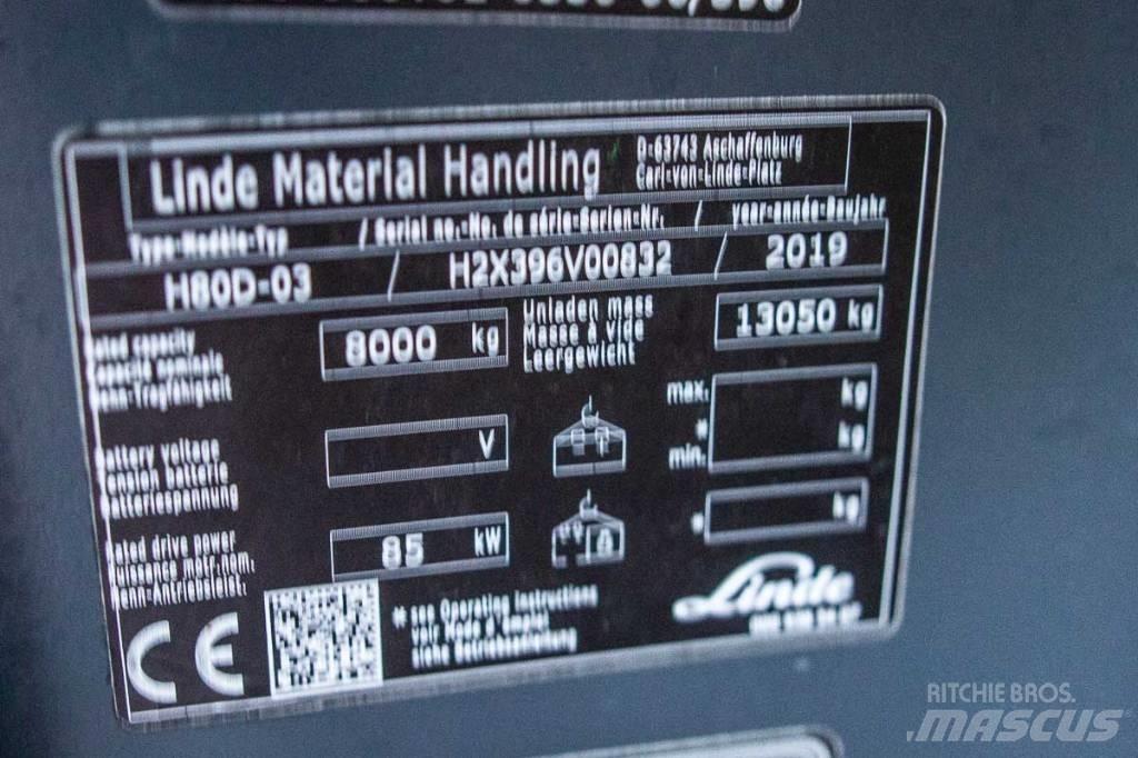 Linde H 80 D-03 Dieselmotviktstruckar